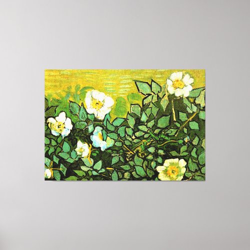 Van Gogh _ Wild Roses  Canvas Print