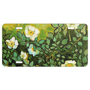 Van Gogh - Wild Roses License Plate