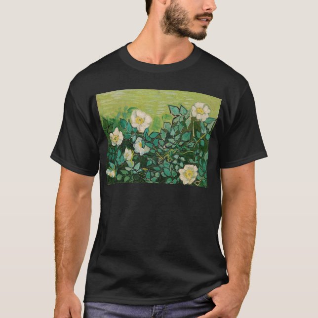Van Gogh Wild Roses T-Shirt (Front)