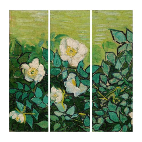 Van Gogh Wild Roses Triptych