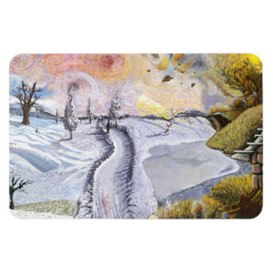 Van Gogh: Winter Landscape Magnet