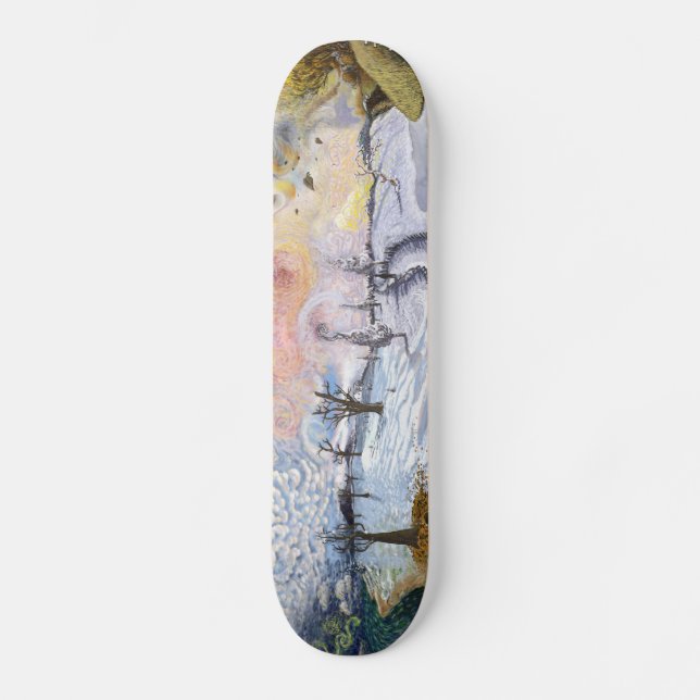 Van Gogh: Winter Landscape Skateboard Deck (Front)