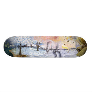 Van Gogh: Winter Landscape Skateboard Deck