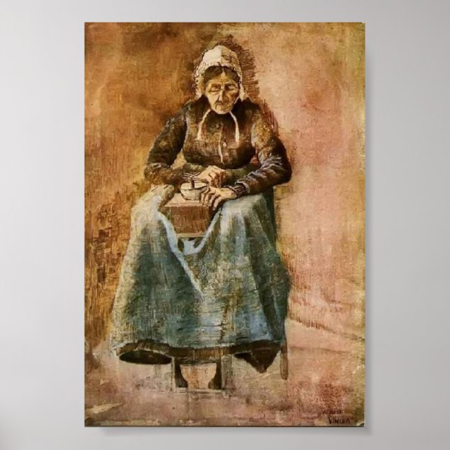Van Gogh - Woman Grinding Coffee Poster (Front)