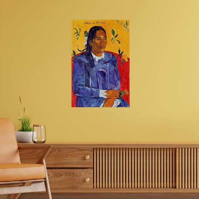 Van Gogh - Woman with a Flower Poster (Living Room 2)