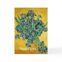 Van Gogh Yellow Irises Floral Vintage Easter