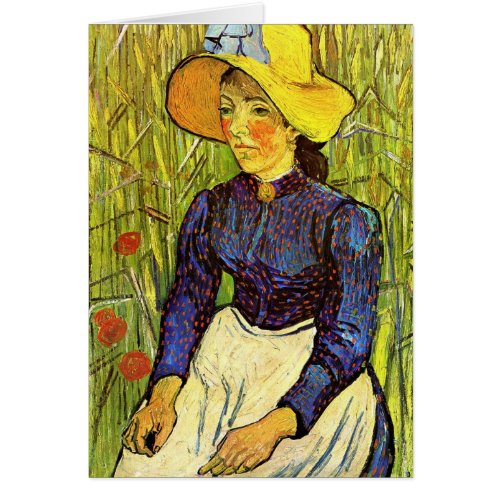 Van Gogh Young Peasant Woman with Straw Hat