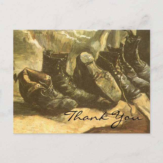 Van Gogh's 3 Pairs of Shoes Postcard (Front)