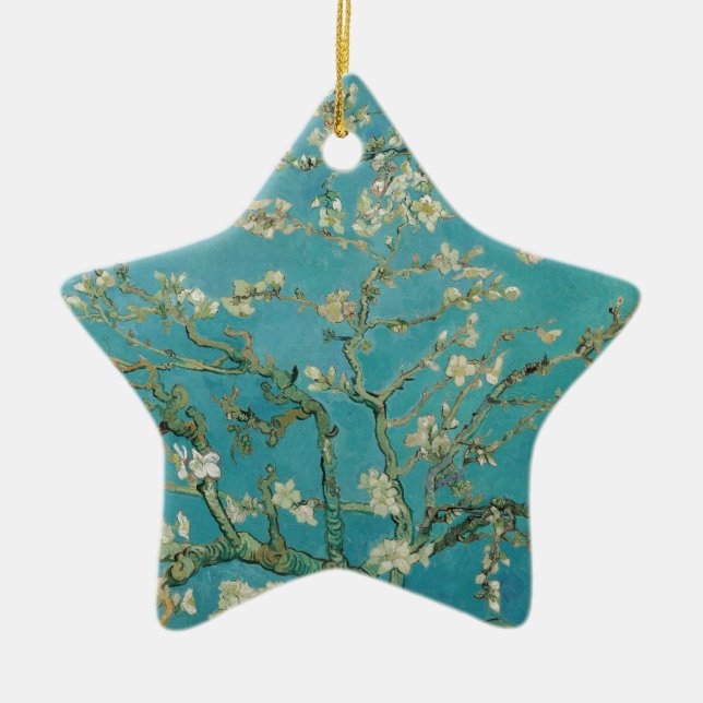 Van gogh's Almond Blossom Ceramic Ornament (Front)