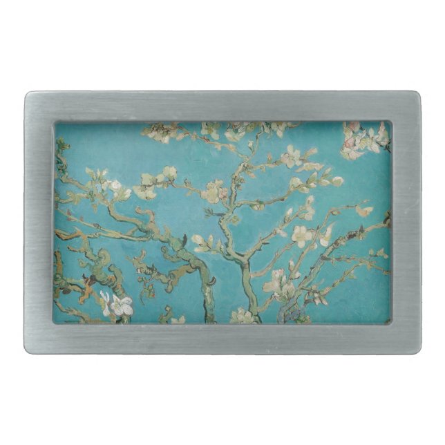 Van gogh's Almond Blossom Rectangular Belt Buckle (Front)