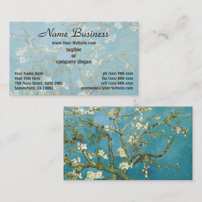 Van Gogh's Almond Blossoms Classic Impressionism Business Card (Front/Back)