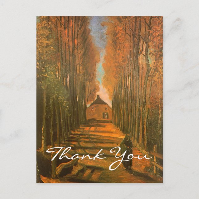 Van Gogh's Avenue of Poplars Postcard (Front)