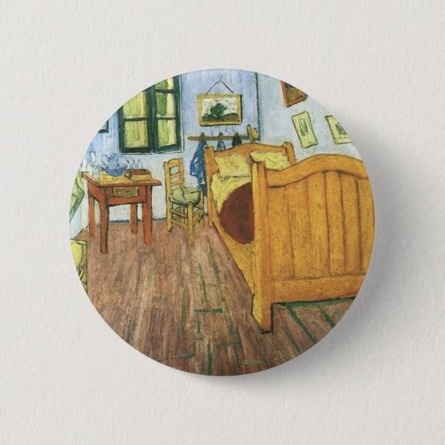 Van Gogh's Bedroom in Arles Pinback Button (Front)