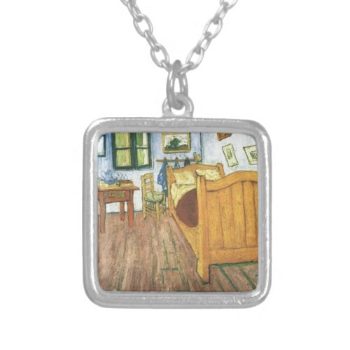 Van Goghs Bedroom in Arles Silver Plated Necklace