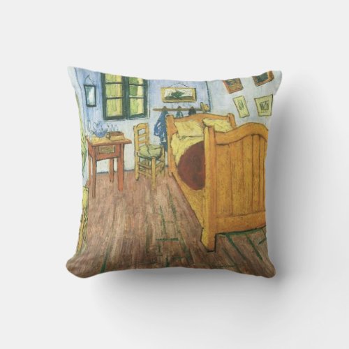 Van Goghs Bedroom in Arles Throw Pillow