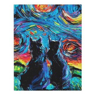 van Goghs Cats |Cat Lover Faux Canvas Print