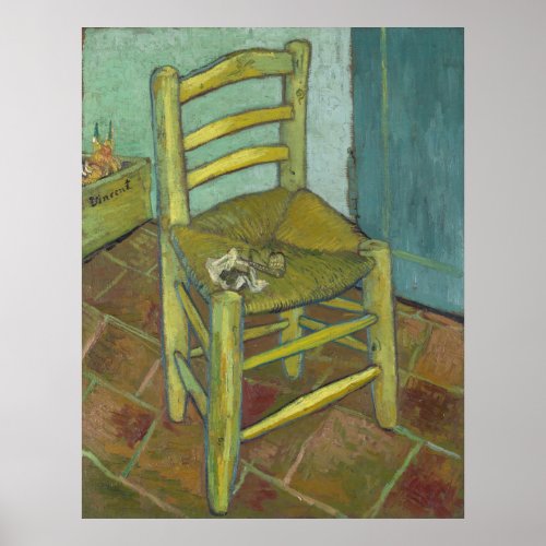 Van Goghs Chair by Vincent Van Gogh Poster