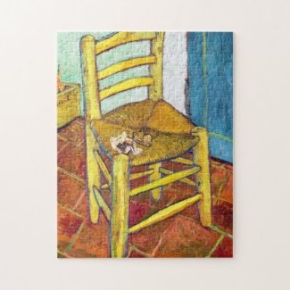 Van Gogh's Chair  Vincent van Gogh  fine art Jigsaw Puzzle