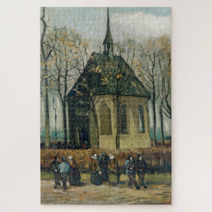 Van Gogh's Famous Congregation Church Jigsaw Puzzle
