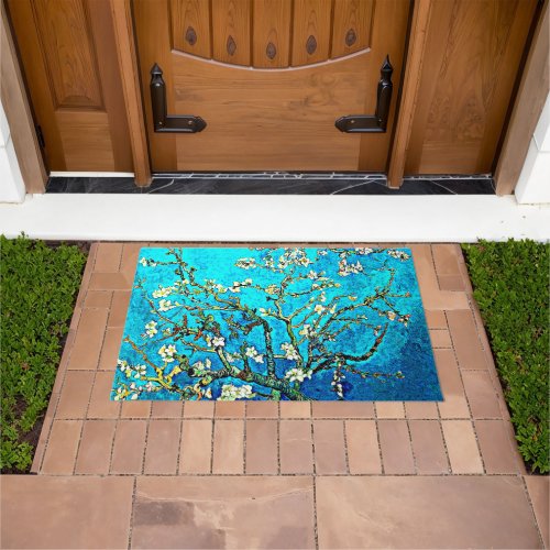 Van Goghs famous painting Almond Blossoms Doormat