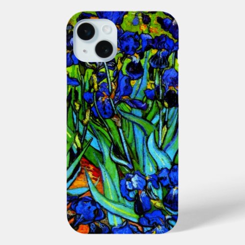 Van Goghs famous painting Irises iPhone 15 Plus Case