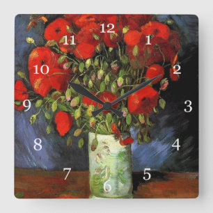 Van Gogh's famous painting, multiple choices Square Wall Clock