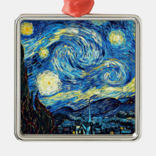 Van Gogh's famous painting, Starry Night Metal Ornament