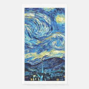 Van Gogh's famous painting, Starry Night Paper Guest Towels