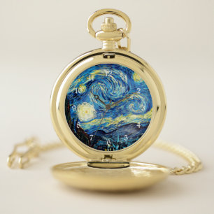 Van Gogh's famous painting, Starry Night, Pocket Watch