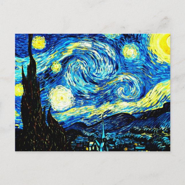 Van Gogh's famous painting, Starry Night Postcard (Front)
