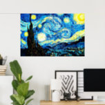 Van Gogh's famous painting, Starry Night, Poster<br><div class="desc">Van Gogh's famous painting,  Starry Night.</div>