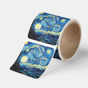 Van Gogh's famous painting, Starry Night Square Sticker