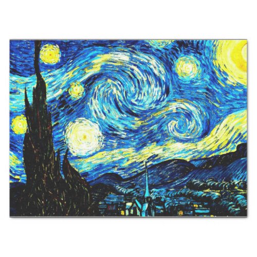 Van Goghs famous painting Starry Night Tissue Paper