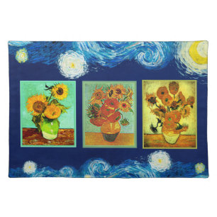 Van Gogh's famous Sunflowers Cloth Placemat