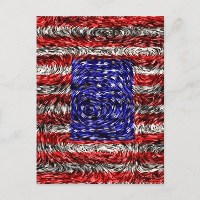 Van Gogh's Flag of the United States Postcard (Front)