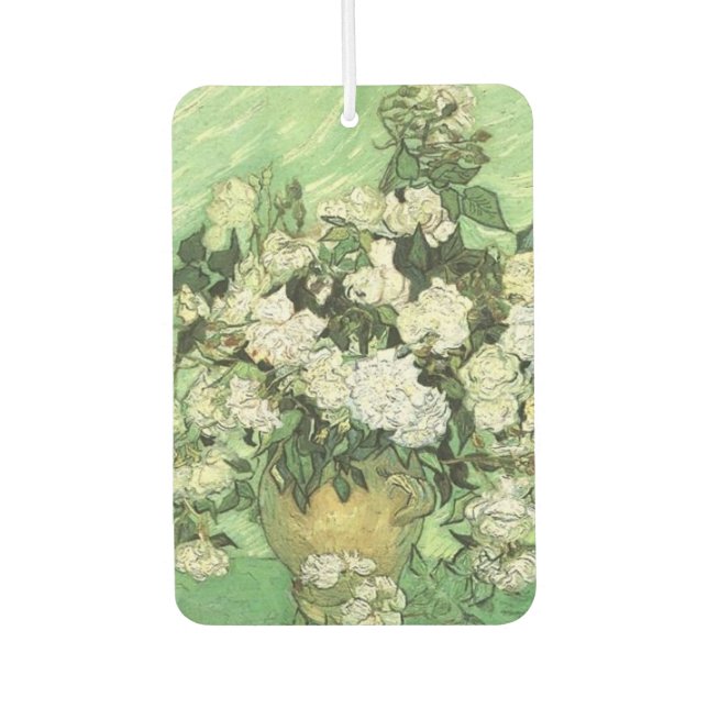 Van Gogh's Flowers in Vase Air Freshener (Front)