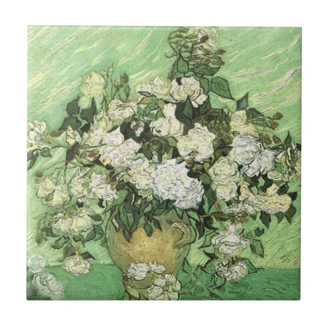 Van Gogh's Flowers in Vase Ceramic Tile (Front)
