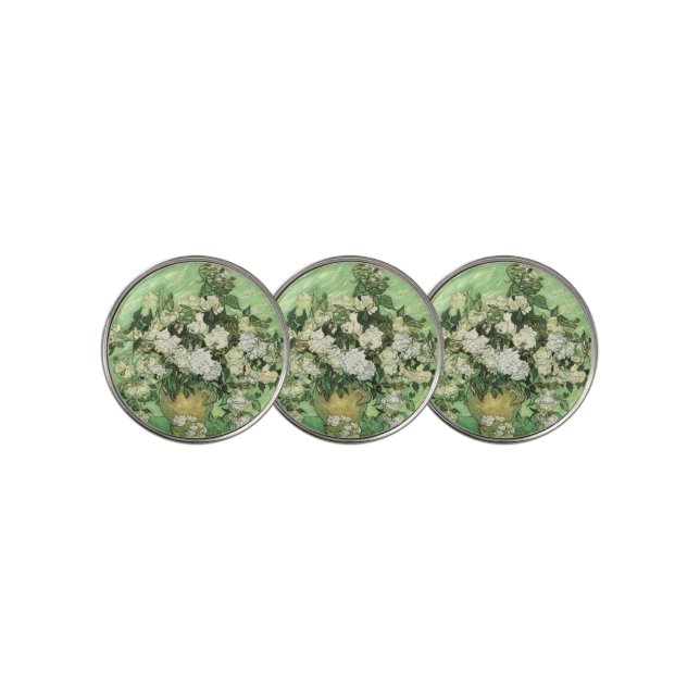 Van Gogh's Flowers in Vase Golf Ball Marker (3 Up)