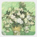 Van Gogh&#39;s Flowers in Vase Square Sticker