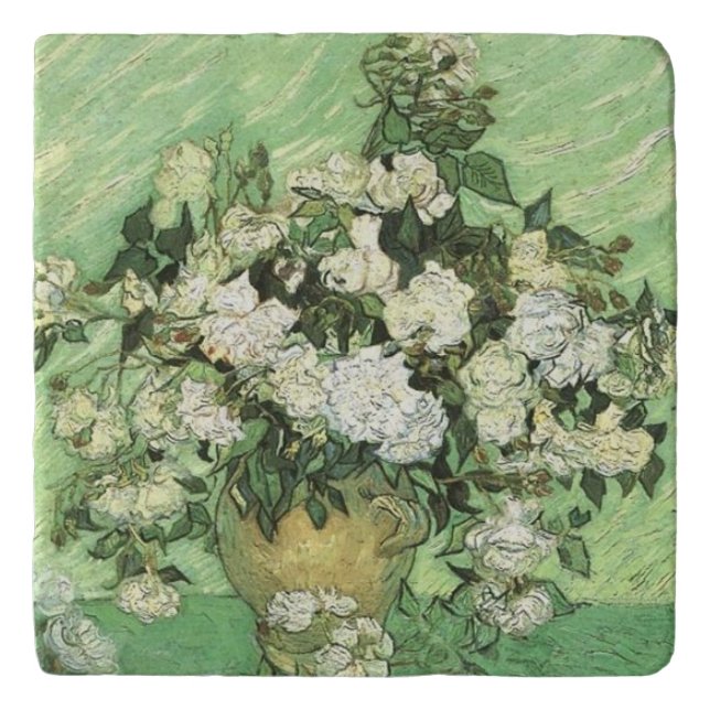 Van Gogh's Flowers in Vase Trivet (Front)