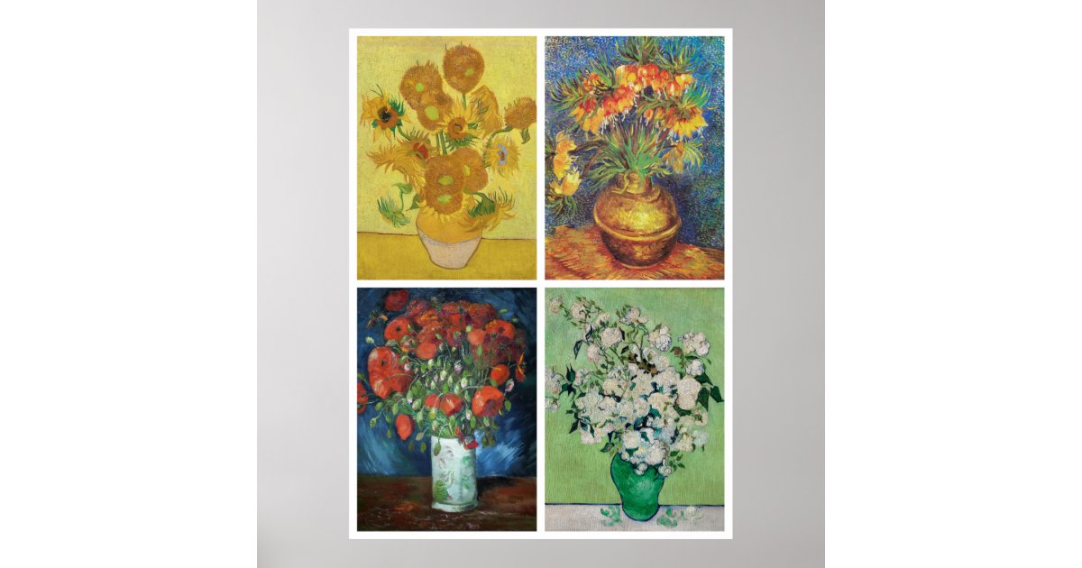 Van Gogh's Flowers Poster Zazzle