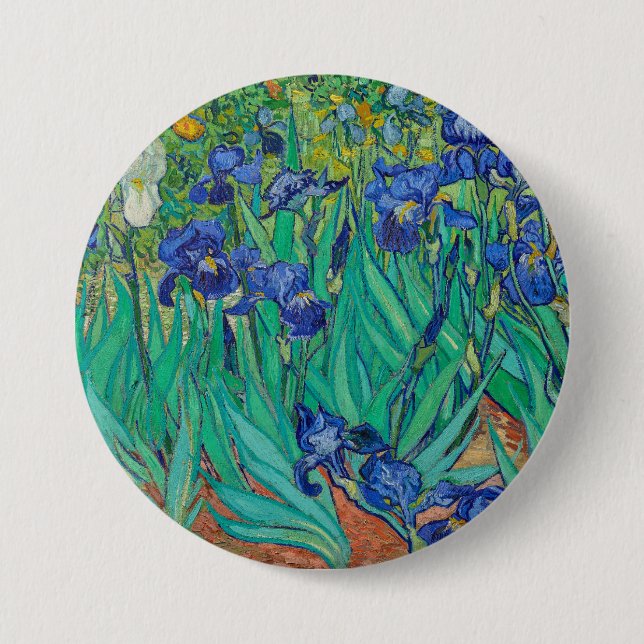 Van Gogh's Irises Button (Front)