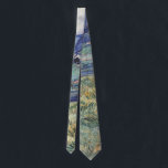 Van Gogh's Landscape from Saint-Rémy Neck Tie<br><div class="desc">Landscape from Saint-Rémy by Vincent Van Gogh is a breathtaking design captures the picturesque countryside of Saint-Rémy in Southern France. Van Gogh's use of contrasting colors and bold, swirling brushstrokes creates a dynamic and expressive composition that captures the beauty and vitality of nature. The warm yellows and oranges of the...</div>