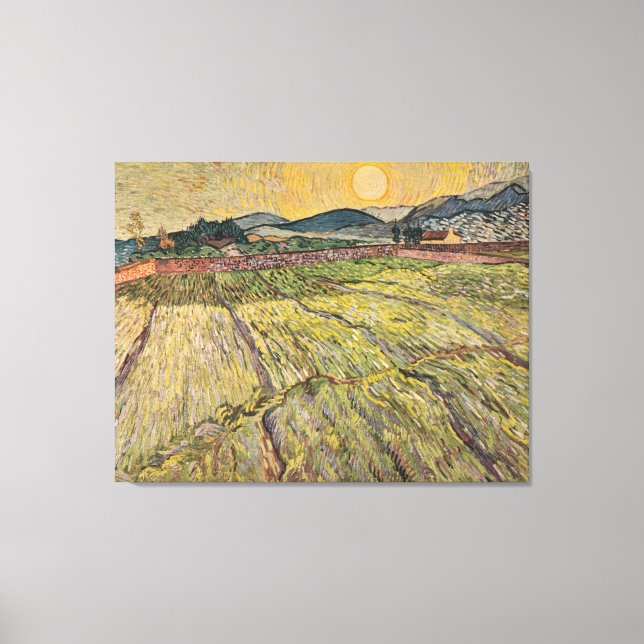 Van Gogh's Landscape with Ploughed Fields (1899) Canvas Print (Front)
