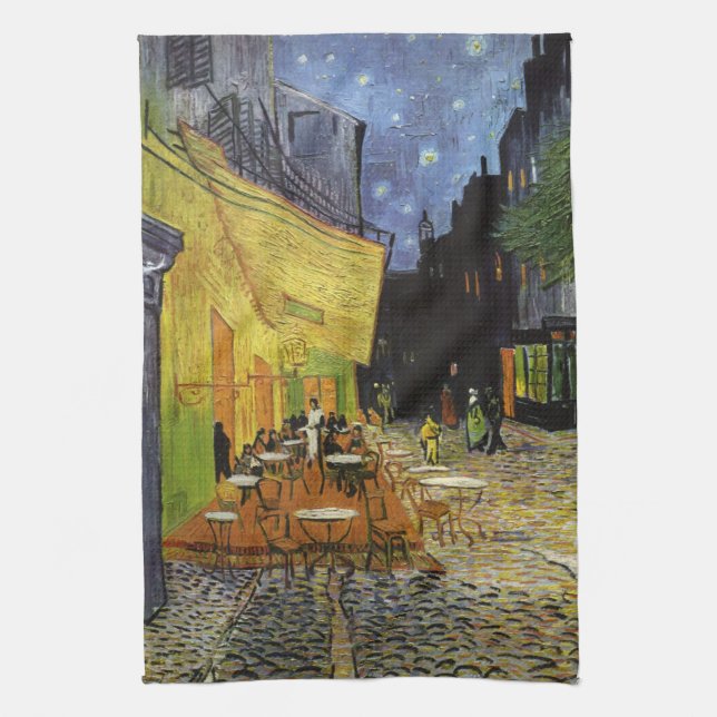 Van Gogh's Night Cafe Kitchen Towel (Vertical)