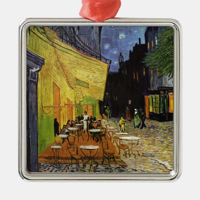 Van Gogh's Night Cafe Metal Ornament (Front)