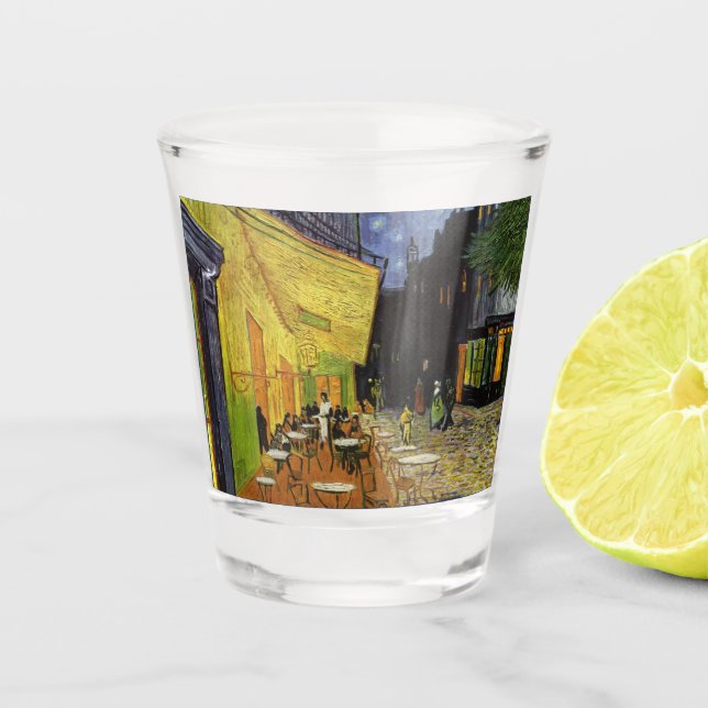 Van Gogh's Night Cafe Shot Glass (Front)