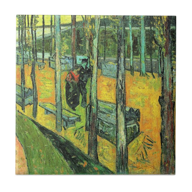 Van Gogh's painting, Alychamps, Autumn Ceramic Tile (Front)