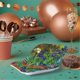 Van Gogh's painting, Irises Paper Plates