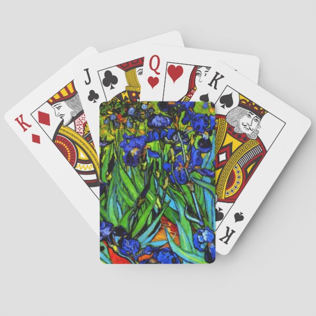 Van Gogh's painting, Irises Poker Cards (Back)